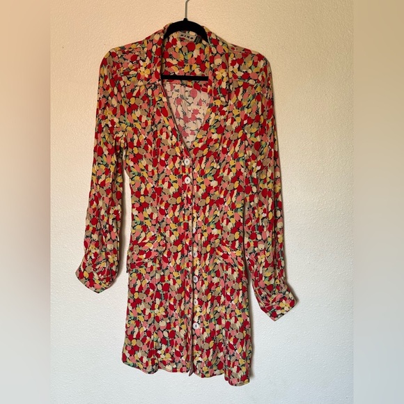 RIXO Dresses & Skirts - Rixo Floral Button-Up Blouse Anthropologie size S